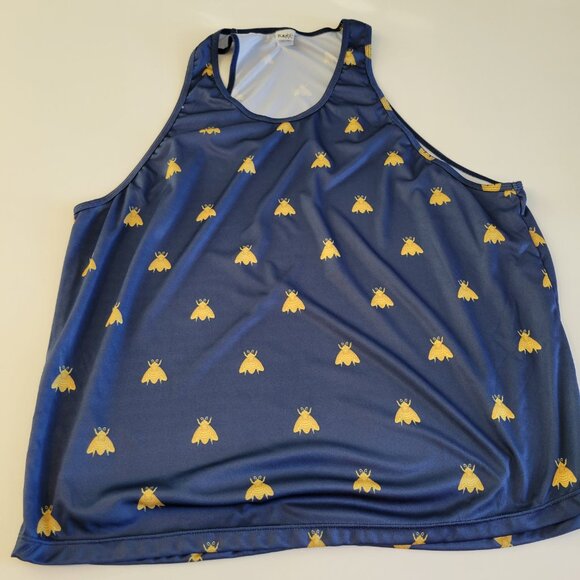 Tulio Mens Tank Top and Shorts Matching Set Navy Blue and Gold Bee AOP 3XL 2XL - Picture 7 of 11